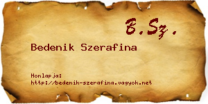 Bedenik Szerafina névjegykártya